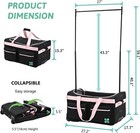 Naizea Dance Bag With Garment Rack Dance Suitcase  Rolling Garment Bag With Rack