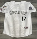 Todd Helton 2007 Colorado Rockies World Series Home White Jersey Men   s Large