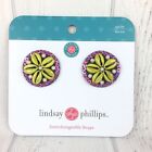 Lindsay Phillips Shoe Snaps Shoe Charm Unity Floral Seashell Yellow Pink