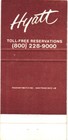 Hyatt Logo  Hyatt Hotels Vintage Matchbook Cover