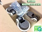 Casterhq - Heavy Duty Retractable Leveling Machine Casters - 4 Pack Swivel Set