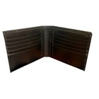 Boss Hugo Boss Mens Black Pebbled Leather Bifold Wallet 8 Card Slots New In Box