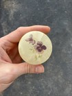 Vintage Genuine Alabaster Hand Carved Hinged Jewelry Trinket Box Made In Italy