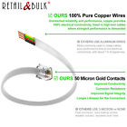   3 Pack   1 Foot Short Telephone Cable Rj11  6p4c  12in Phone Line Cord  White