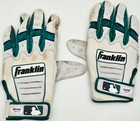 Robinson Cano Signed White   Teal Franklin Game Used Batting Gloves Mariners