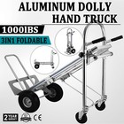 Heavy Duty Aluminum Hand Truck Stair Climber Cart Folding Dolly Convertible Cart