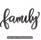 Metal Wall Art Sign    family     For Any Room 12x6 Inches Farmhouse Art Decor