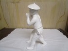 Vintage Ardalt Chinese Men Blanc De Chine Figurine Statue Porcelain 8  Tall