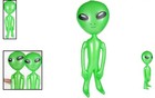 Vibrant 36-inch Green Alien Inflatable     Perfect For Kids  Cosmic Adventures 