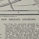 Antique 1917 Map Of New Orleans Louisiana 15x11 Inches