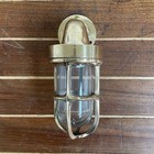 Vintage Brass Ship Wall Sconce Curved Neck Candelabra Nautical Marine Light