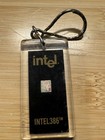 Intel 386 And 486 Processor Cpus - Two Die Encased In One Acrylic Keychain