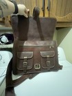 Cuero Brown Large Men s Messenger Bag Buckle zip  Adjustable Cross-body  Pockets