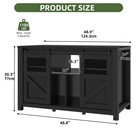 120 Gal Fish Tank Stand With Storage 1100 Lbs Capacity With Power Outlets Black