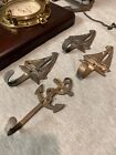 Vintage Brass Nautical Decor- Ships Bell  Hooks  Captain   s Quarters