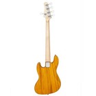 Glarry Gjazz Electric 5 String Bass Guitar Transparent Yellow With Bag