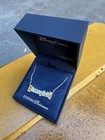 New In Box Disneyland Marquee Sign Crislu Exclusive Necklace Sterling Platinum