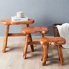 Rustic Natural Edge Cedar Wood Bench Stool End Side Table Unique Accent Table