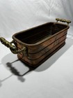 Vintage Turkish Copper Trough Planter Brass Handles Turkart Anatolian Handm