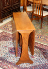 Mid Century Danish Teak Wood Drop Leaf Table   Vintage Expandable Dining Table