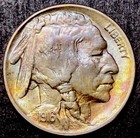   1916-p   Gem Bu Ms Buffalo Nickel   Album Toned  