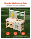Wooden Mud Kitchen Outdoor Toy Play Kitchen Set For Kids Pretend Playset