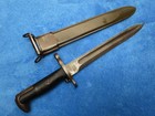 Original Vintage Us Ww2 M1905 42 Utica Shortened Bayonet And Scabbard Dated 1942