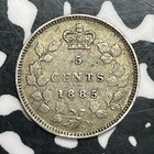 1885 Canada 5 Cents Lot jm9496 Silver  Nice  Key Date 