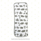 Baby 3 Pack 100  Cotton Burp Cloths For Newborn Boys And Girls  Gray Animals  On