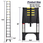 14 5 Ft Aluminum Telescoping Ladder Lightweight Multi-purpose Extension 330 Lbs 