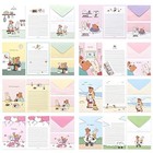 32 Letter Paper   16 Envelopes Set - 8 Designs  Cute Stationery For Writing