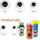 800pcs Black Plastic Googly Wiggle Eyes Self Adhesive Round 6mm 8mm 10mm 12mm 15