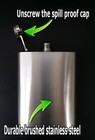 Egyptian Pin Up Girls D2 Flask 8oz Stainless Steel Hip Drinking Whiskey