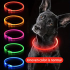 Pet Dog Led Light Collar Luminous Anti-lost Dog Collar Usb Rechargeable Dog Neck