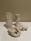 Lenox Wicker Vase Hand Decorated With 24k Gold Trim And Three More Lenox Pieces