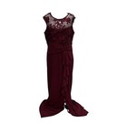 Marina Burgundy Sequin Embroidered Maxi Gown 14 Formal Evening Mother Of Bride