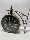 Eichholtz Double Sided 49 Regent Street London Train Station Clock Nickel Glass