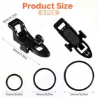 6 Pcs Fishing Hook Keeper With 3 Sizes  For Rod  1  Black 