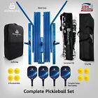 Robbims Portable Pickleball Set With Net   4 Usapa Approved Graphite Paddles