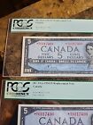 1954 Bank Of Canada  5  r x Consecutive Replacements Bc-39ca Pcgs  64ppq 89   90
