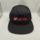 Vintage Aircraft Airflite Cap Aviation Hat Black Snapback Retro Helicopter Plane