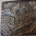 Whale Hunt  Scene Moby Dick Nautical  Maritime Metal  Relief Wall Plaque