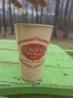 Vintage Nos Schoen s Beer Rib Mountain Beer Adel Brau 14 Oz  Wax Cup Wausau Wi