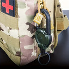 2pcs Heavy Duty Keychain Retractable Carabiner Car Key Chain With Badge Holder