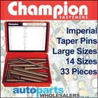 Champion Large Size Taper Pins Assortment Kit  33 Pieces 