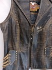 Harley Davidson Women s Brown Leather Fringe Vest Size Xs