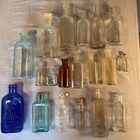 19 Antique   Vintage Apothecary Medicine Pharmacy Glass Bottle Estate Lot