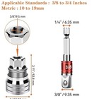 10-19mm Universal Socket Tool Adjustable Multifunction Wrench Sleeve Adapter Kit