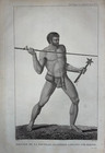 Man Of New Caledonia 1797 La Perouse Large Antique Engraved View 18th Century
