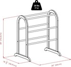94326 Wood Quilt Rack With 6 Rungs  Antique Walnut